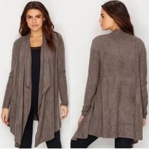 Barefoot Dreams Bamboo Chic Lite Knit Calypso Wrap Open Front Cardigan Sweater